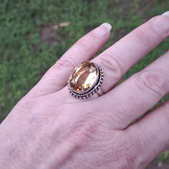 New Citrine 925 Silver Ring. - Picture 11 of 12